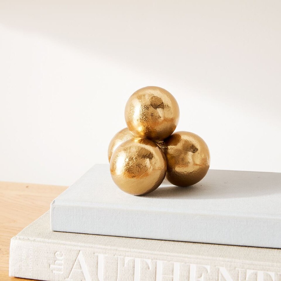 Stacked Metal Sphere Decorative Object West Elm UK